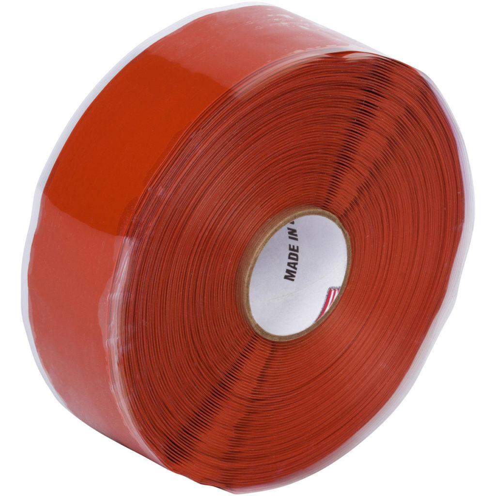 F4 Tape Mil Spec Aviation Electrical Self Fusing Silicone Tape  RED 1" X 36 